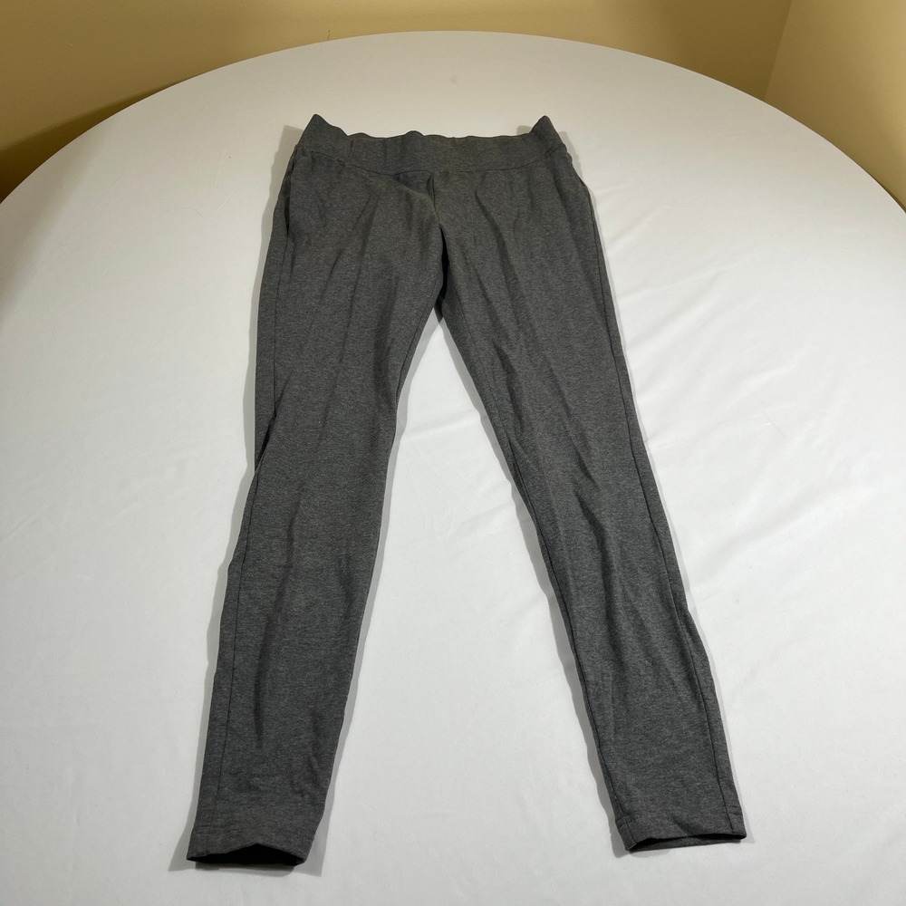 Lands End Leggings Women S/T Gray Starfish Slim Fit Stretch Cotton Blend Pant